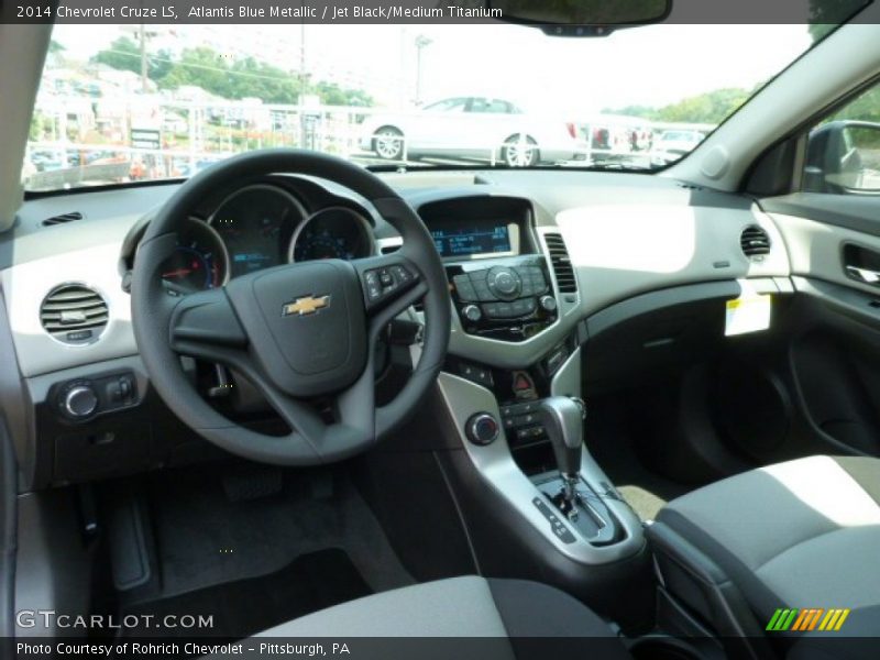 Atlantis Blue Metallic / Jet Black/Medium Titanium 2014 Chevrolet Cruze LS