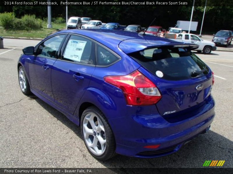 Performance Blue / ST Performance Blue/Charcoal Black Recaro Sport Seats 2014 Ford Focus ST Hatchback