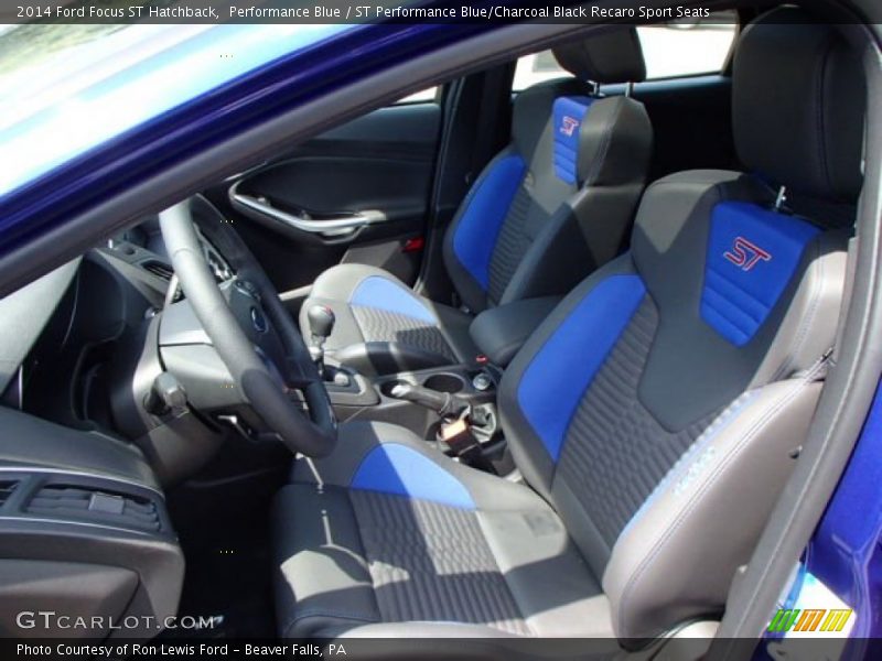 2014 Focus ST Hatchback ST Performance Blue/Charcoal Black Recaro Sport Seats Interior