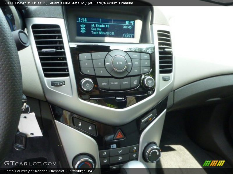 Atlantis Blue Metallic / Jet Black/Medium Titanium 2014 Chevrolet Cruze LS