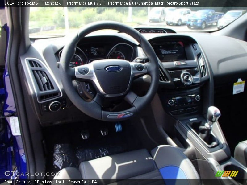 Performance Blue / ST Performance Blue/Charcoal Black Recaro Sport Seats 2014 Ford Focus ST Hatchback