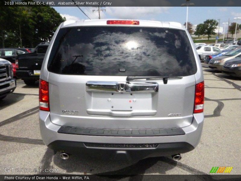 Alabaster Silver Metallic / Gray 2013 Honda Pilot EX-L 4WD
