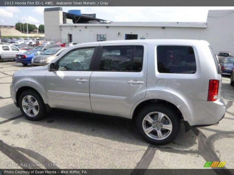 Alabaster Silver Metallic / Gray 2013 Honda Pilot EX-L 4WD