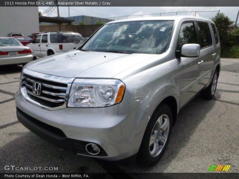 Alabaster Silver Metallic / Gray 2013 Honda Pilot EX-L 4WD