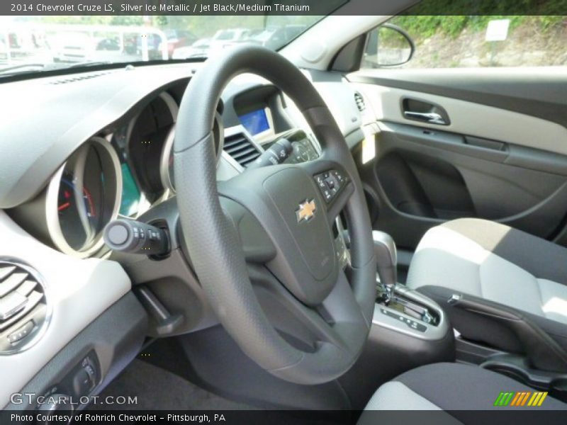 Silver Ice Metallic / Jet Black/Medium Titanium 2014 Chevrolet Cruze LS