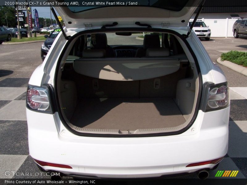 Crystal White Pearl Mica / Sand 2010 Mazda CX-7 s Grand Touring AWD
