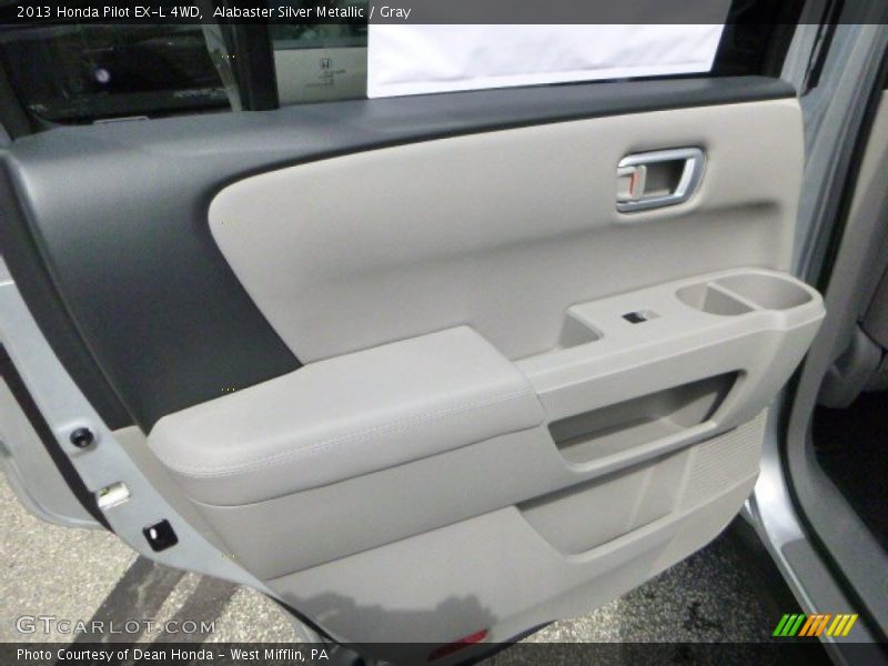 Alabaster Silver Metallic / Gray 2013 Honda Pilot EX-L 4WD