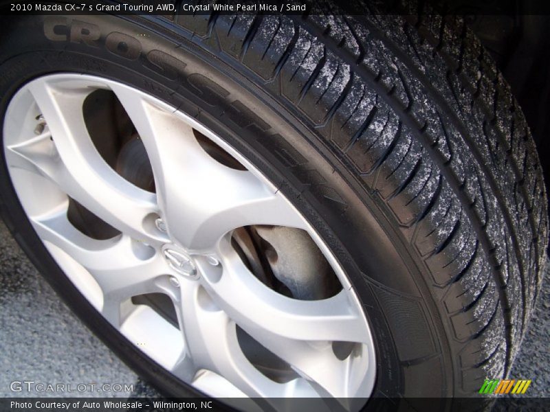 Crystal White Pearl Mica / Sand 2010 Mazda CX-7 s Grand Touring AWD