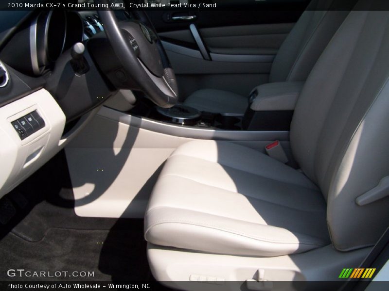 Crystal White Pearl Mica / Sand 2010 Mazda CX-7 s Grand Touring AWD