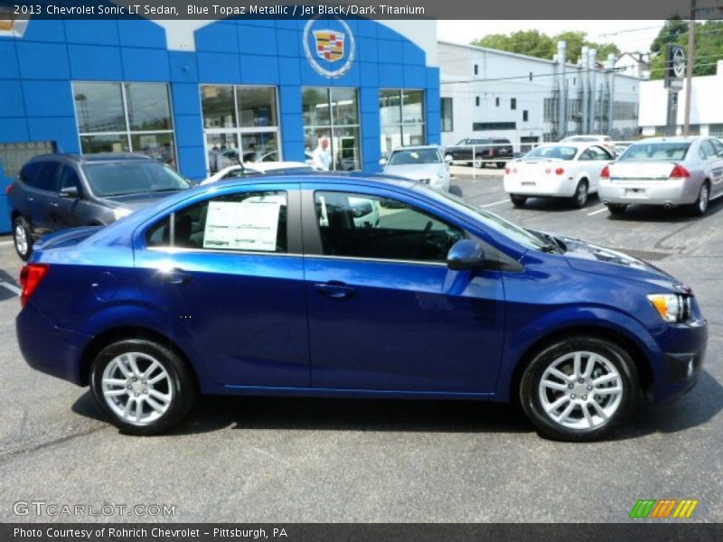 Blue Topaz Metallic / Jet Black/Dark Titanium 2013 Chevrolet Sonic LT Sedan