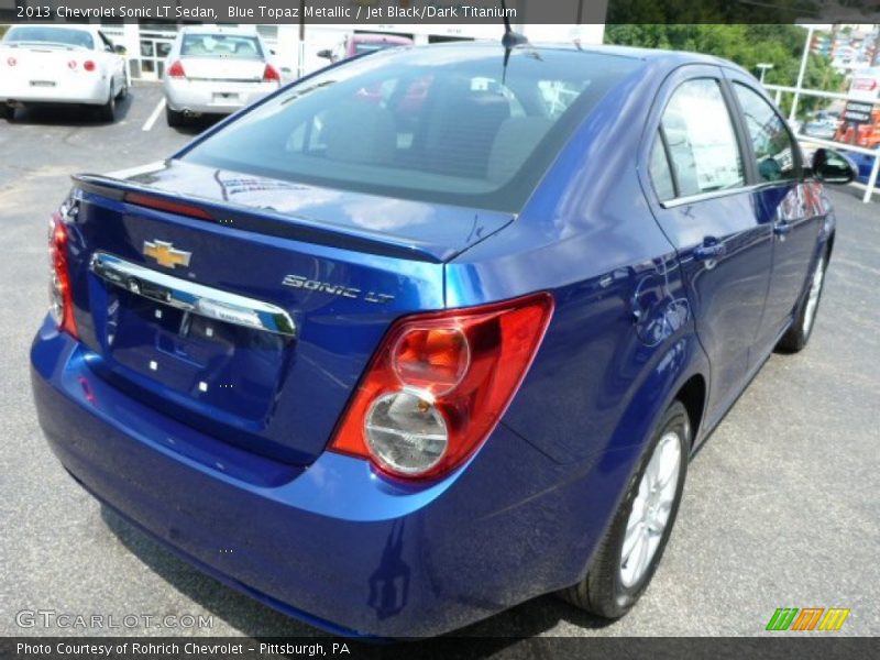 Blue Topaz Metallic / Jet Black/Dark Titanium 2013 Chevrolet Sonic LT Sedan