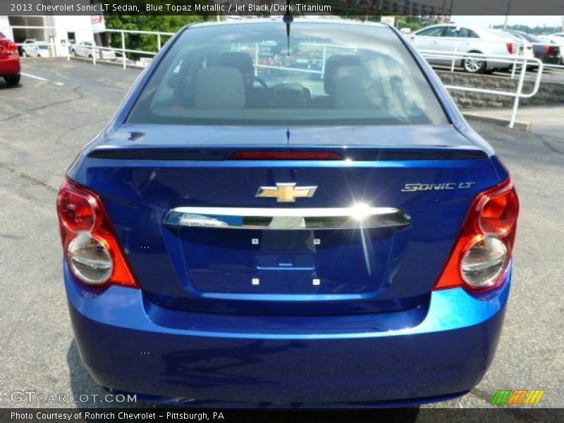 Blue Topaz Metallic / Jet Black/Dark Titanium 2013 Chevrolet Sonic LT Sedan