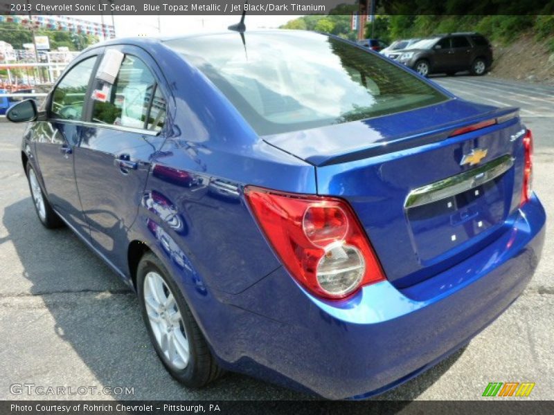 Blue Topaz Metallic / Jet Black/Dark Titanium 2013 Chevrolet Sonic LT Sedan
