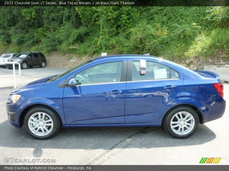 Blue Topaz Metallic / Jet Black/Dark Titanium 2013 Chevrolet Sonic LT Sedan