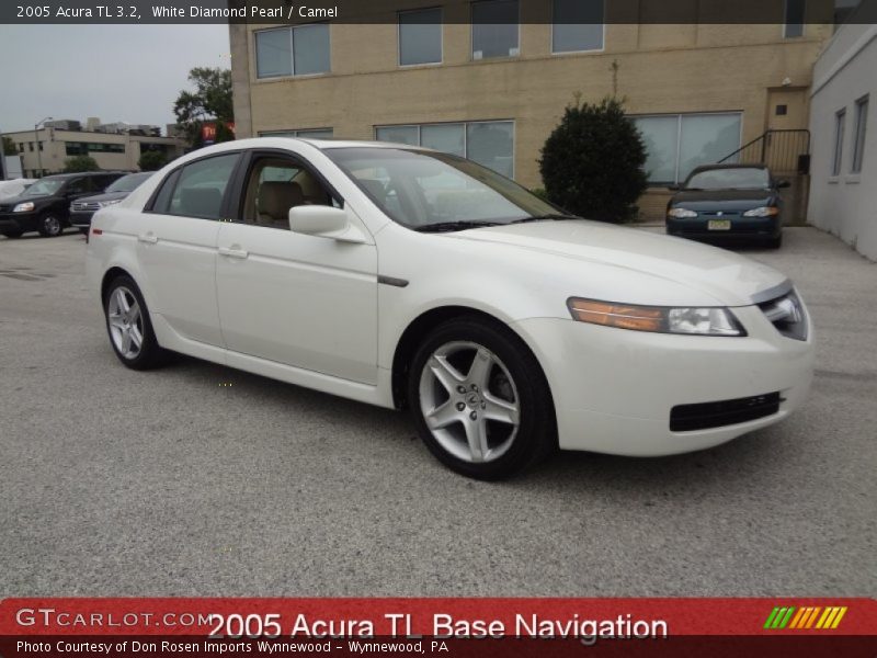 White Diamond Pearl / Camel 2005 Acura TL 3.2
