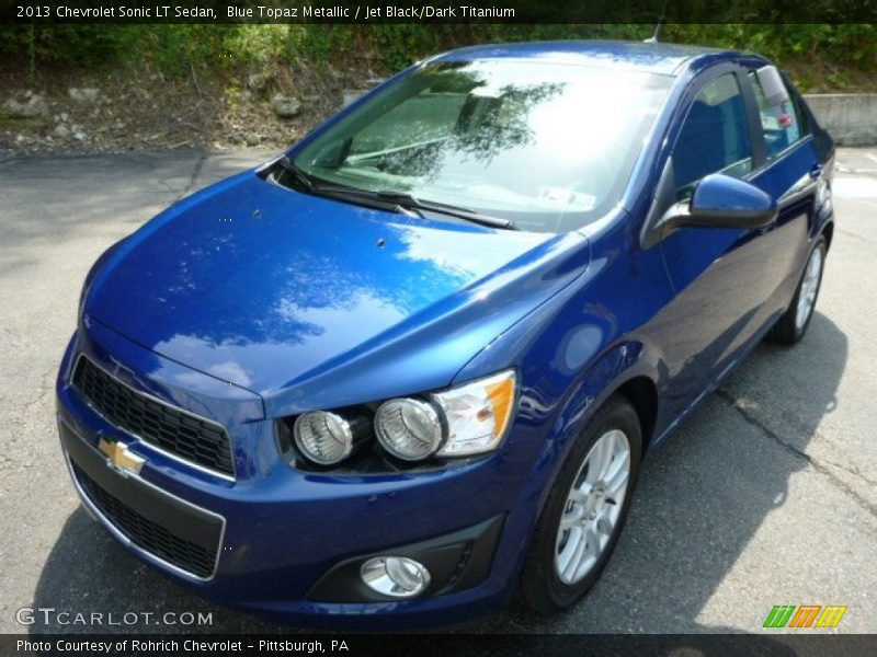 Blue Topaz Metallic / Jet Black/Dark Titanium 2013 Chevrolet Sonic LT Sedan