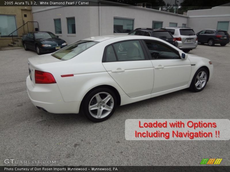 White Diamond Pearl / Camel 2005 Acura TL 3.2