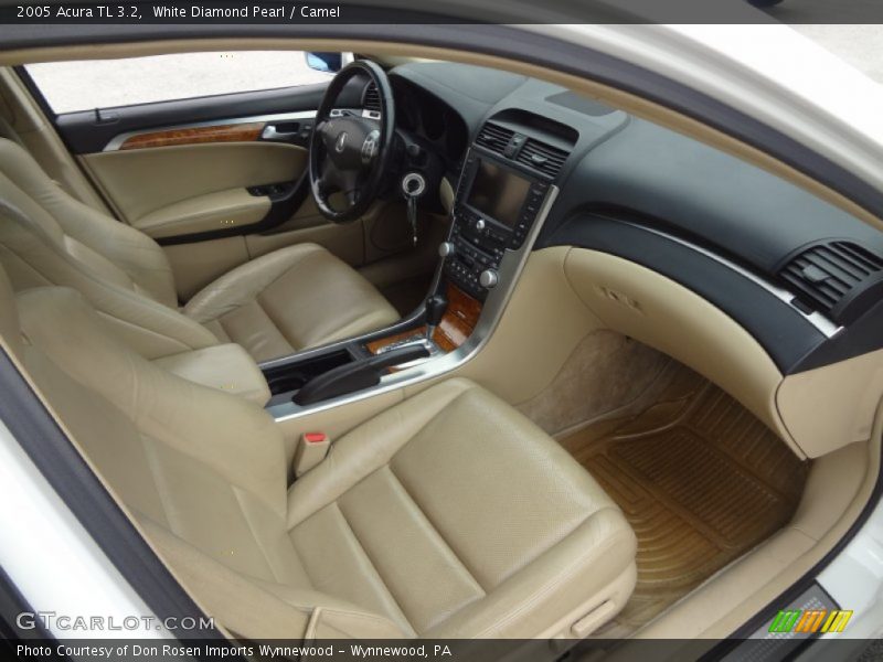 White Diamond Pearl / Camel 2005 Acura TL 3.2
