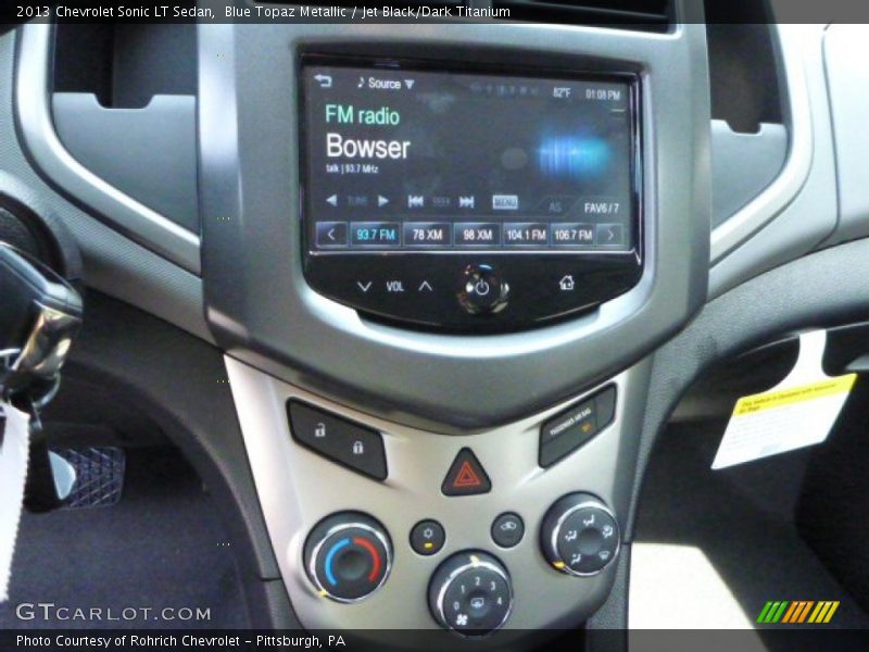 Blue Topaz Metallic / Jet Black/Dark Titanium 2013 Chevrolet Sonic LT Sedan