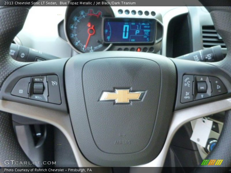 Blue Topaz Metallic / Jet Black/Dark Titanium 2013 Chevrolet Sonic LT Sedan