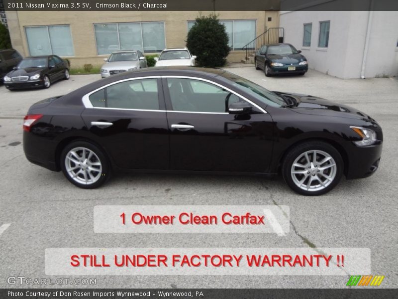 Crimson Black / Charcoal 2011 Nissan Maxima 3.5 SV