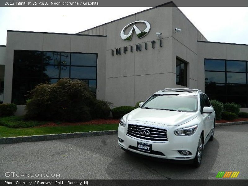 Moonlight White / Graphite 2013 Infiniti JX 35 AWD