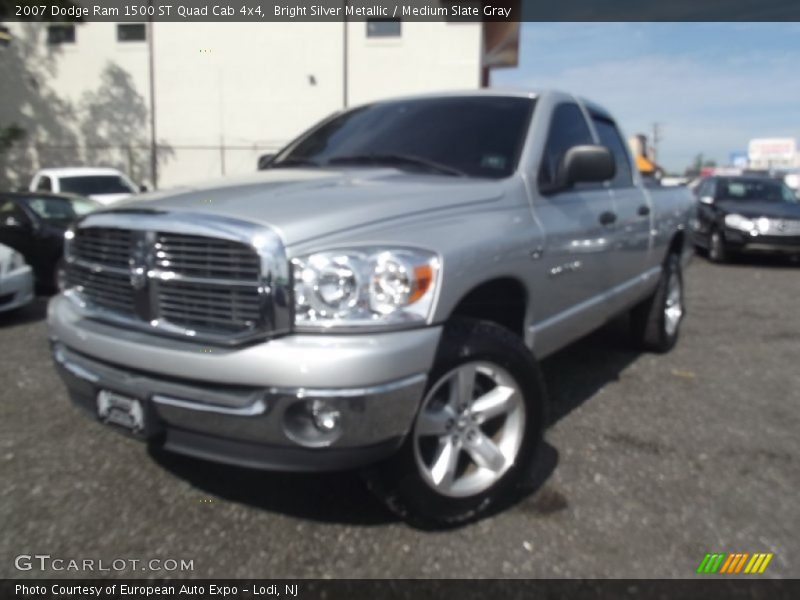 Bright Silver Metallic / Medium Slate Gray 2007 Dodge Ram 1500 ST Quad Cab 4x4
