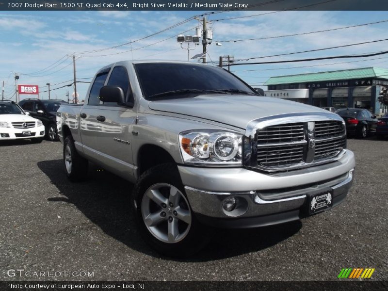 Bright Silver Metallic / Medium Slate Gray 2007 Dodge Ram 1500 ST Quad Cab 4x4