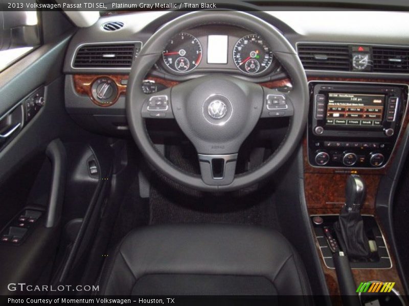 Platinum Gray Metallic / Titan Black 2013 Volkswagen Passat TDI SEL