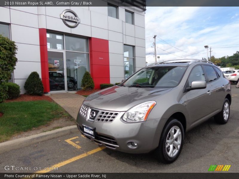 Gotham Gray / Black 2010 Nissan Rogue SL AWD