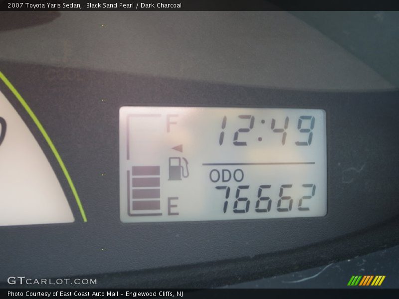 Black Sand Pearl / Dark Charcoal 2007 Toyota Yaris Sedan