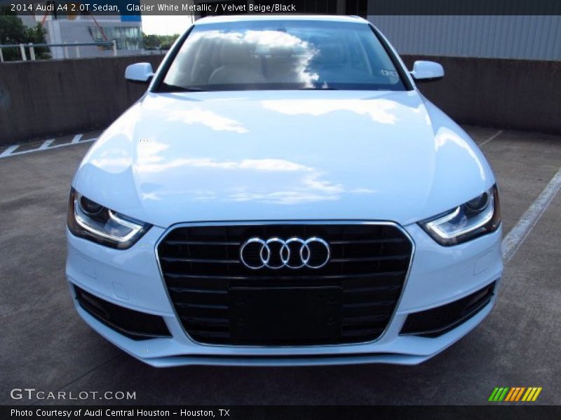Glacier White Metallic / Velvet Beige/Black 2014 Audi A4 2.0T Sedan