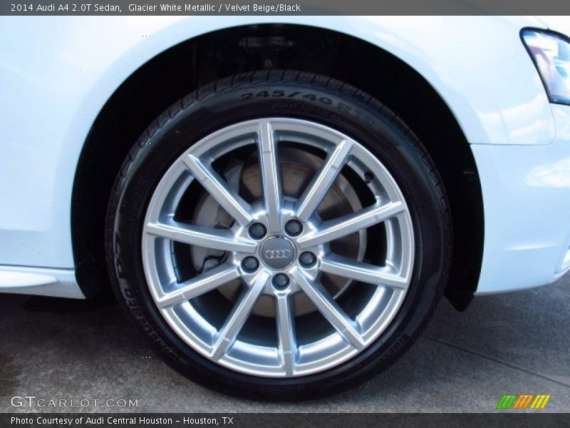 Glacier White Metallic / Velvet Beige/Black 2014 Audi A4 2.0T Sedan