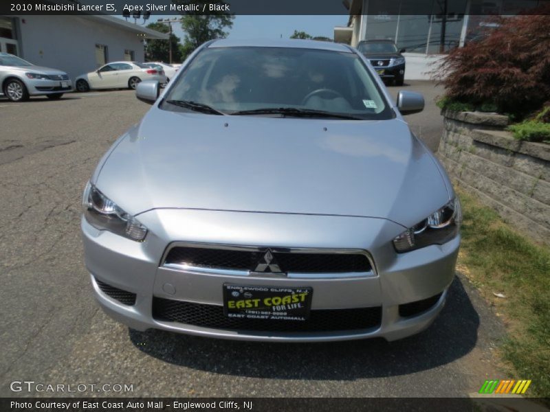 Apex Silver Metallic / Black 2010 Mitsubishi Lancer ES