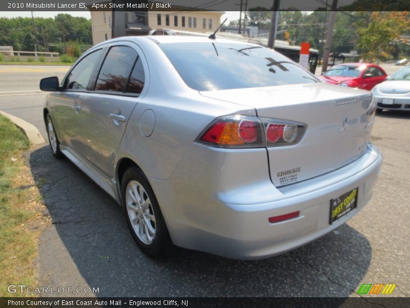 Apex Silver Metallic / Black 2010 Mitsubishi Lancer ES