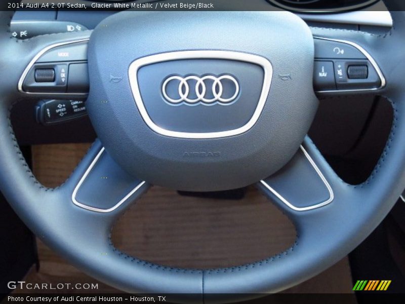 Glacier White Metallic / Velvet Beige/Black 2014 Audi A4 2.0T Sedan