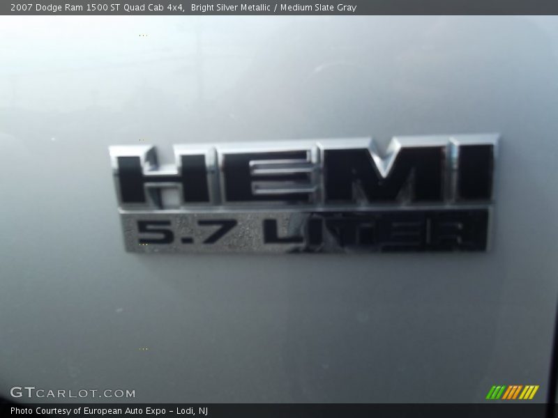 Bright Silver Metallic / Medium Slate Gray 2007 Dodge Ram 1500 ST Quad Cab 4x4