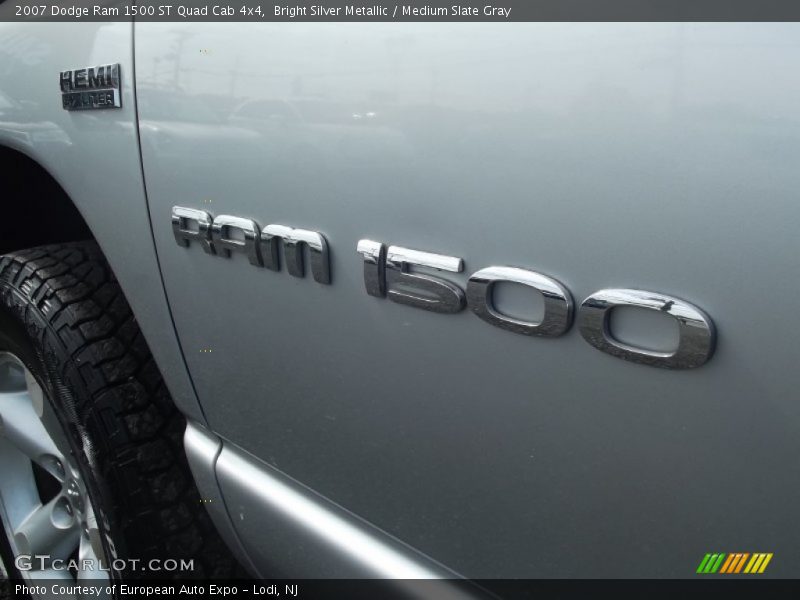 Bright Silver Metallic / Medium Slate Gray 2007 Dodge Ram 1500 ST Quad Cab 4x4