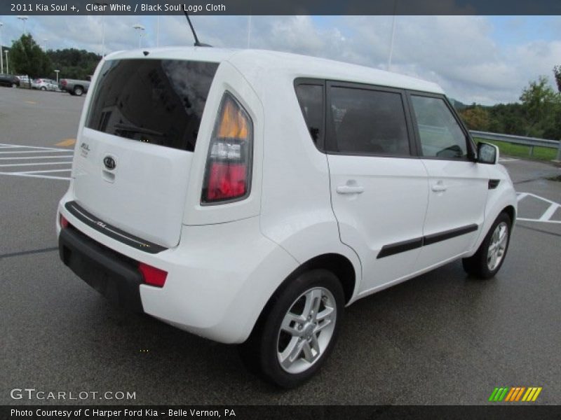 Clear White / Black Soul Logo Cloth 2011 Kia Soul +