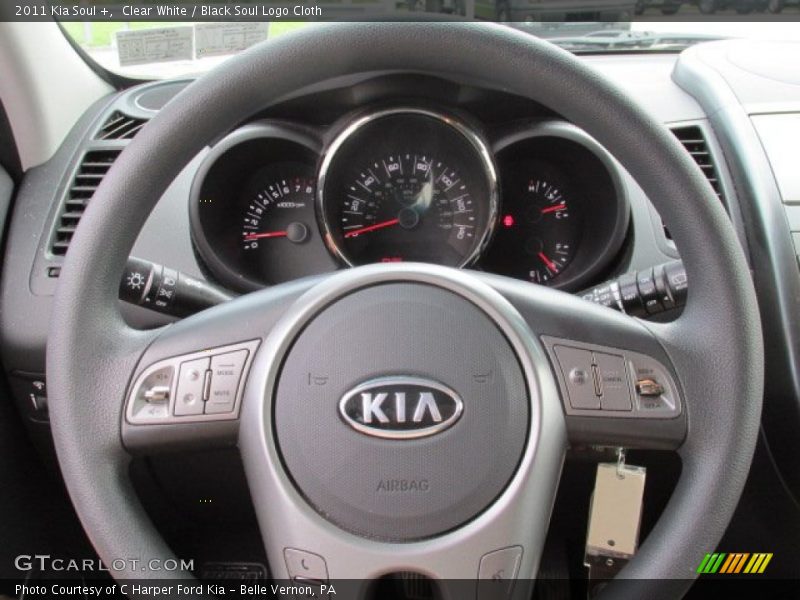 Clear White / Black Soul Logo Cloth 2011 Kia Soul +