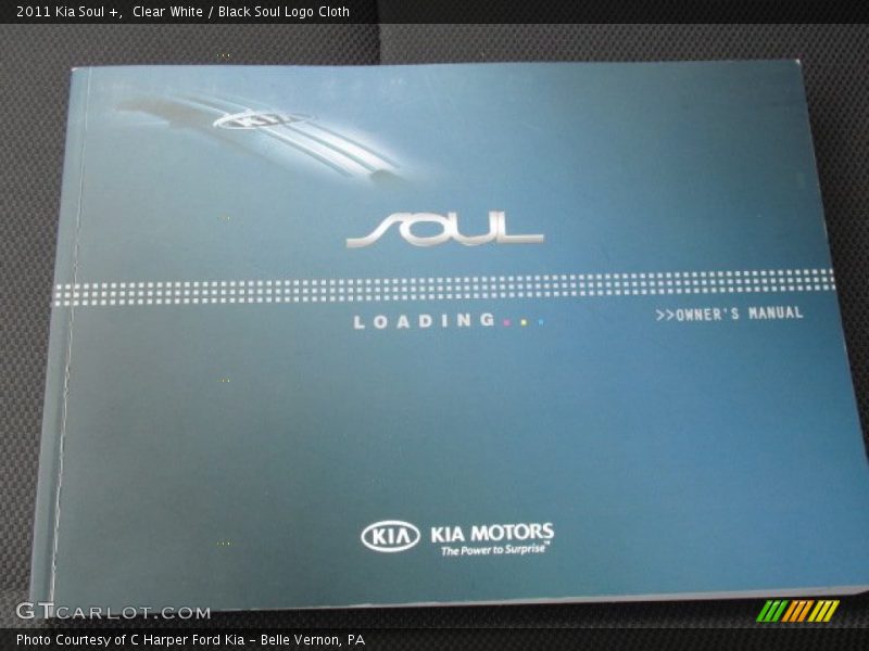 Clear White / Black Soul Logo Cloth 2011 Kia Soul +