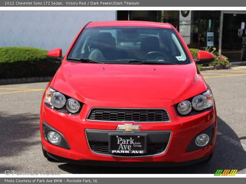 Victory Red / Dark Pewter/Dark Titanium 2012 Chevrolet Sonic LTZ Sedan
