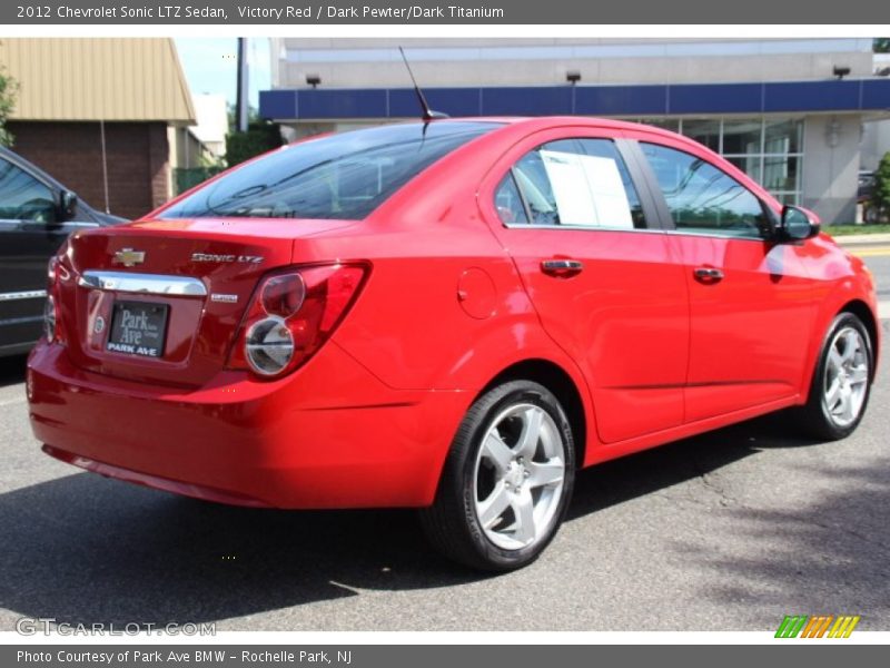 Victory Red / Dark Pewter/Dark Titanium 2012 Chevrolet Sonic LTZ Sedan