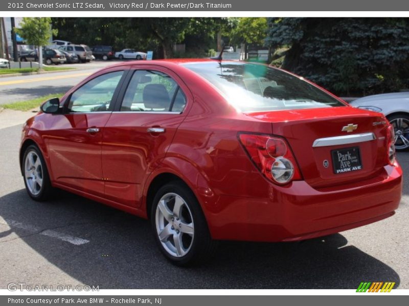 Victory Red / Dark Pewter/Dark Titanium 2012 Chevrolet Sonic LTZ Sedan
