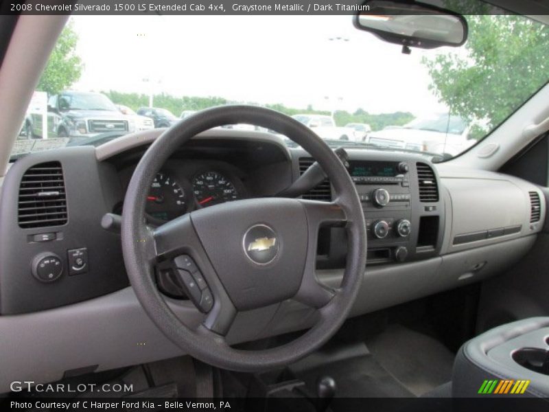 Graystone Metallic / Dark Titanium 2008 Chevrolet Silverado 1500 LS Extended Cab 4x4