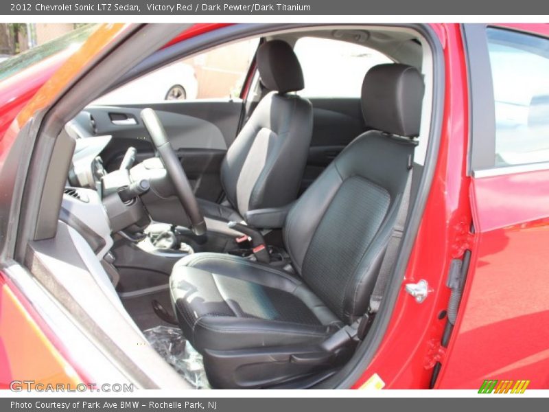 Victory Red / Dark Pewter/Dark Titanium 2012 Chevrolet Sonic LTZ Sedan