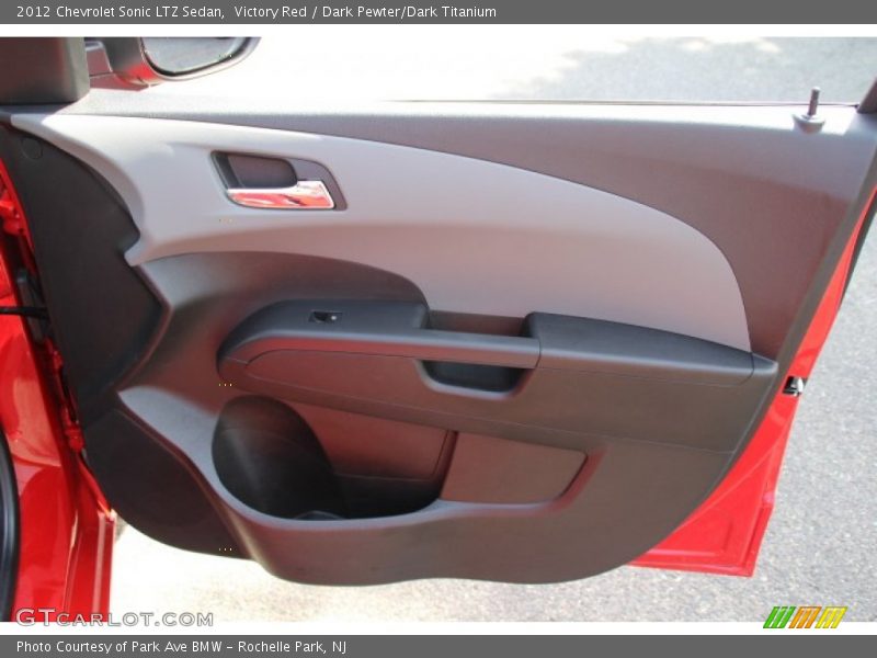Victory Red / Dark Pewter/Dark Titanium 2012 Chevrolet Sonic LTZ Sedan
