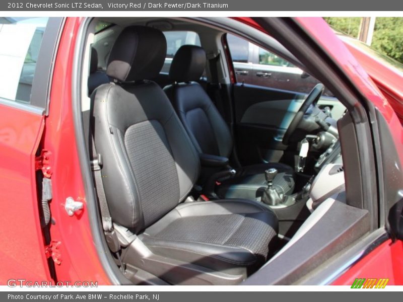 Victory Red / Dark Pewter/Dark Titanium 2012 Chevrolet Sonic LTZ Sedan