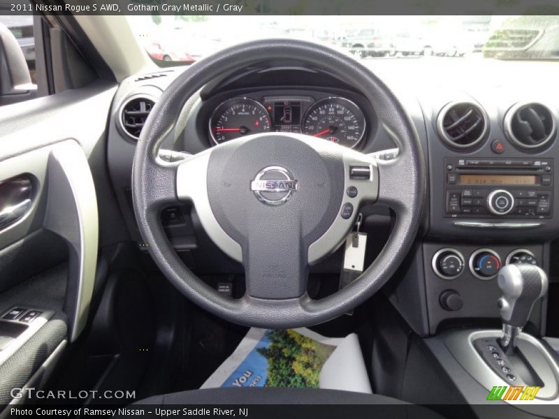 Gotham Gray Metallic / Gray 2011 Nissan Rogue S AWD