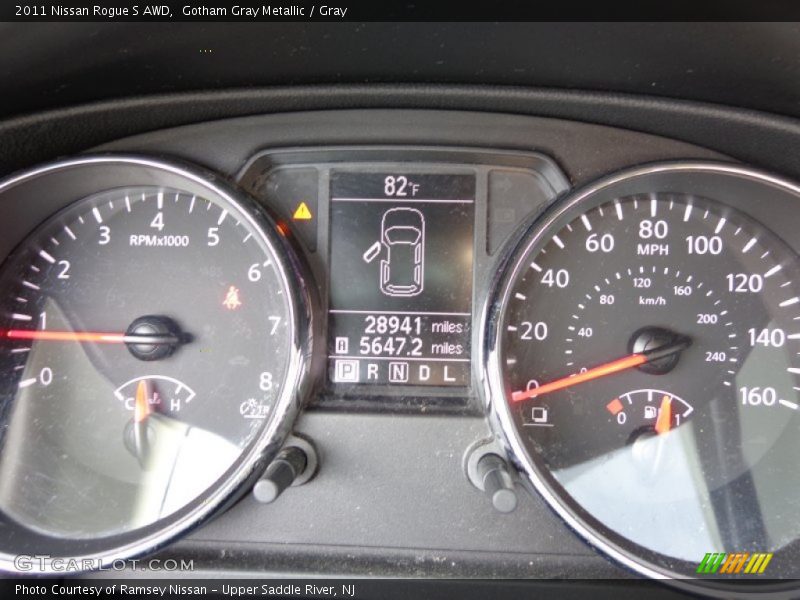 Gotham Gray Metallic / Gray 2011 Nissan Rogue S AWD